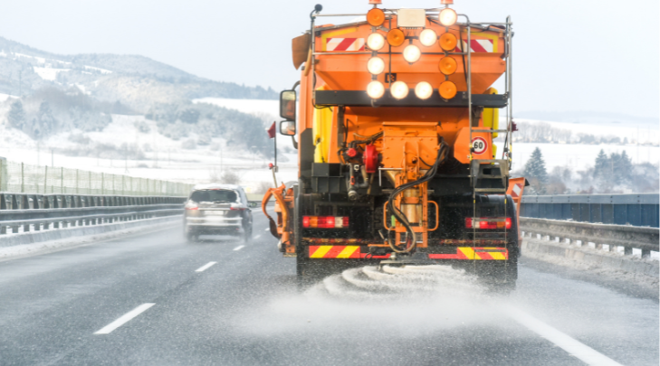 除雪車の走行