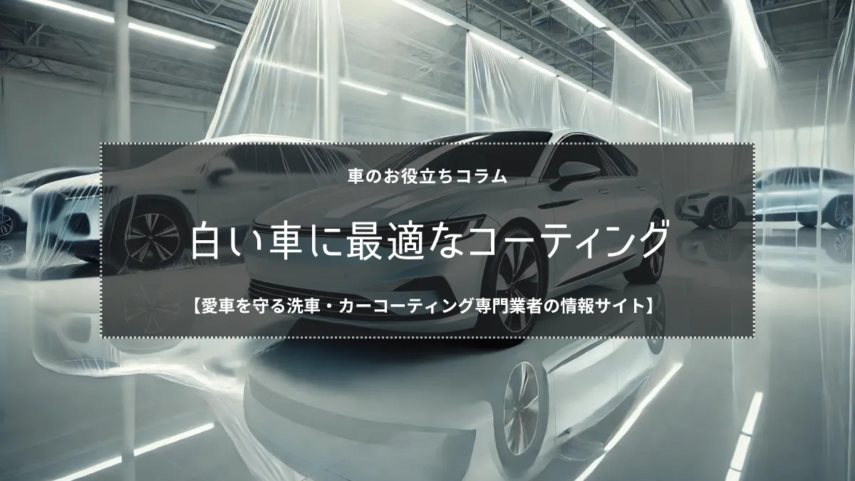 【2024年最新】白い車に最適なカーコーティングの方法をプロが解説