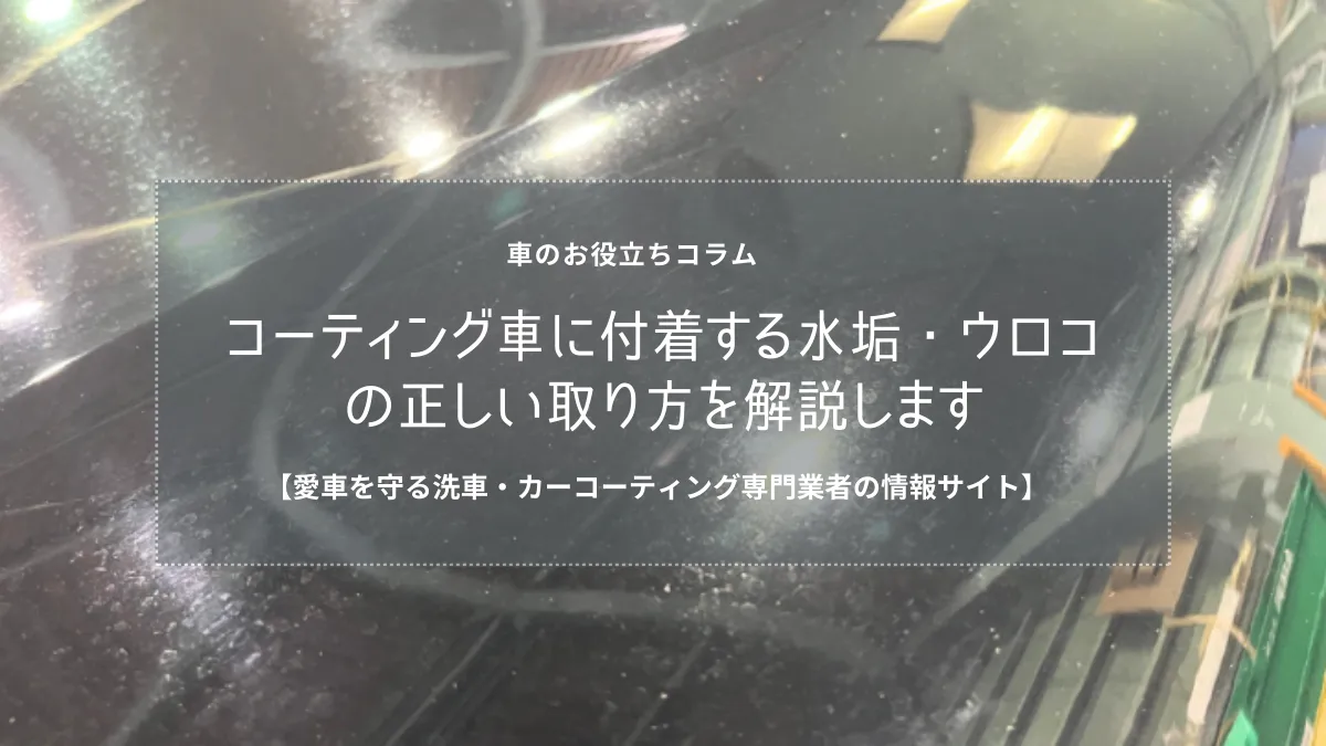 コーティング車に付着する水垢・ウロコの正しい取り方を解説します