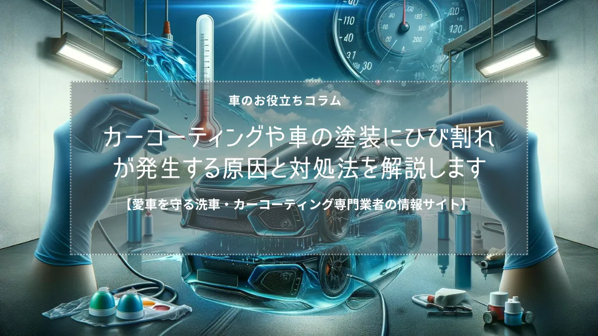 カーコーティングや車の塗装にひび割れが発生する原因と対処法を解説します