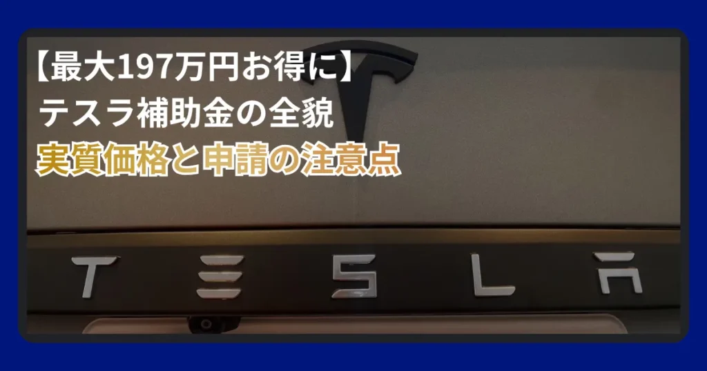 テスラ補助金について解説