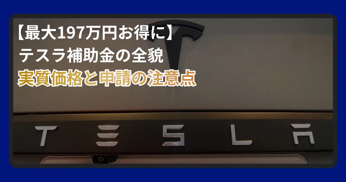 テスラ補助金について解説