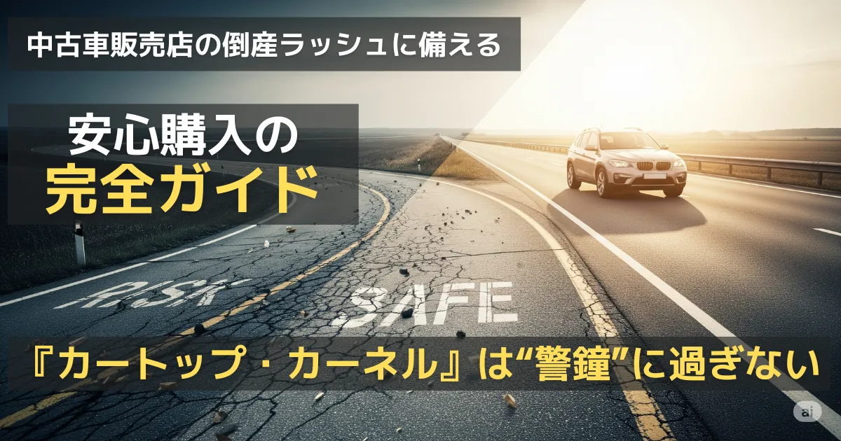 『カートップ・カーネル』は“警鐘”に過ぎない:中古車販売店の倒産ラッシュに備える「安心購入の完全ガイド」について解説