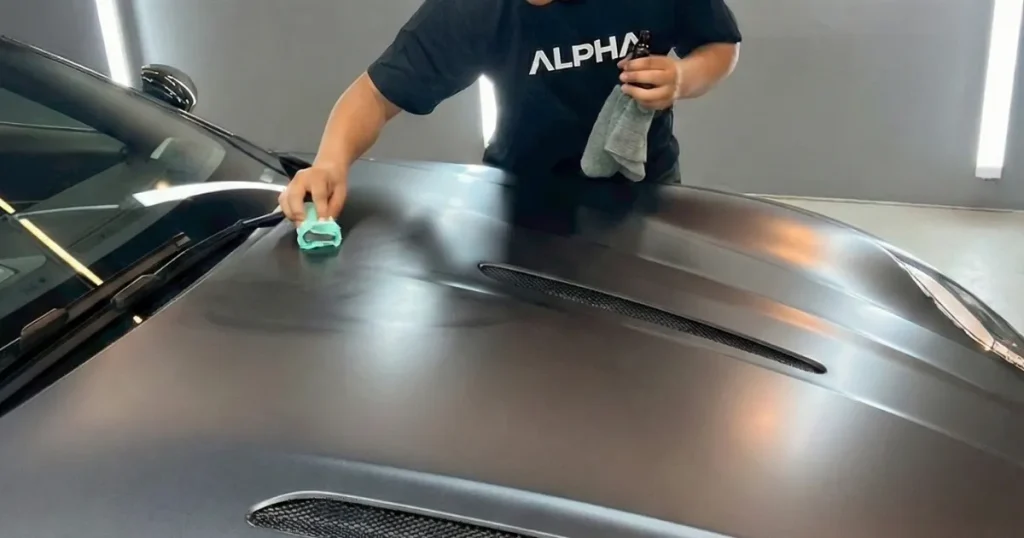 カーコーティング施工作業