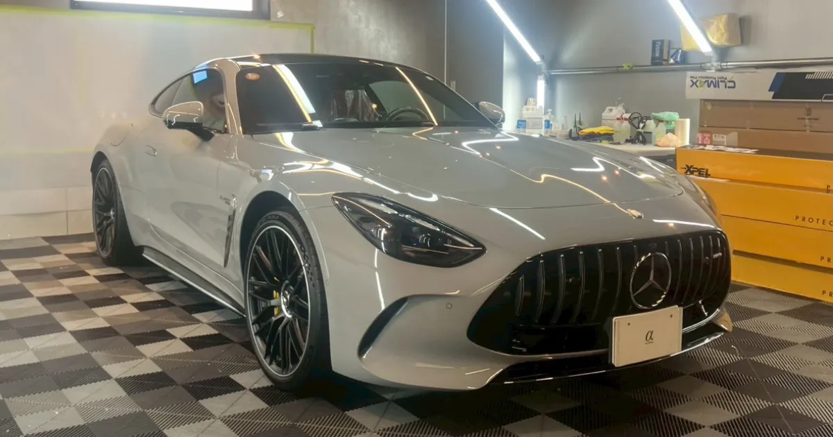メルセデスAMG GT 63 プロテクションフィルム施工完了 フロントビュー