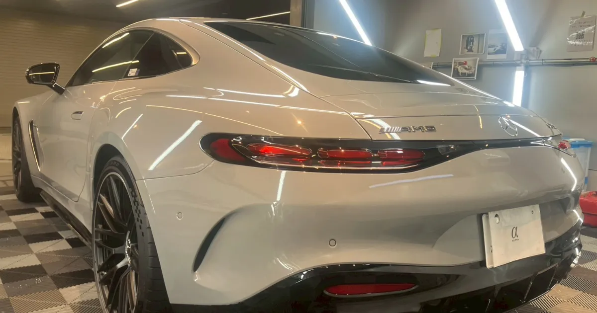 メルセデスAMG GT 63 リアビュー プロテクションフィルム施工完了