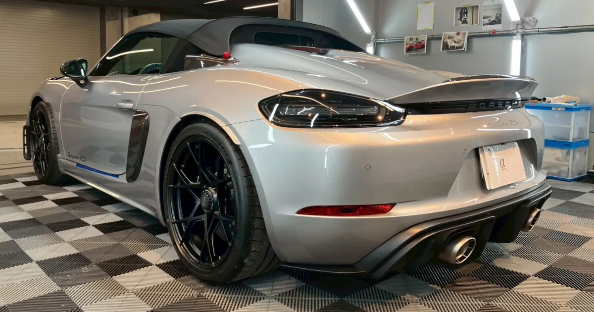 フロントバンパー細部へのプロテクションフィルム貼り込み