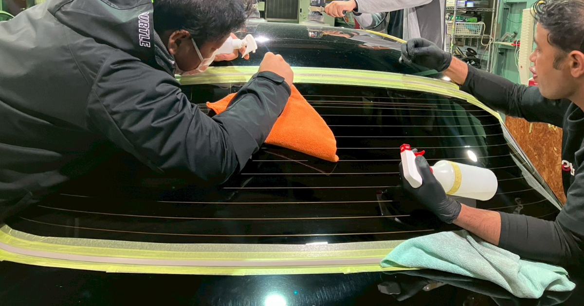 トヨタ オリジン 高度研磨およびコーティング塗布作業